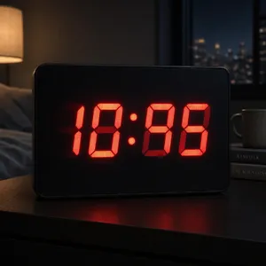 A digital clock display showing the time 