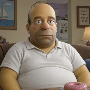 A famous cartoon character (e.g. Homer Simpson) rendered fully photorealistically as if a real human being, accurately preserving recognizable facial features and proportions - Microsoft MAI-Image-2.6