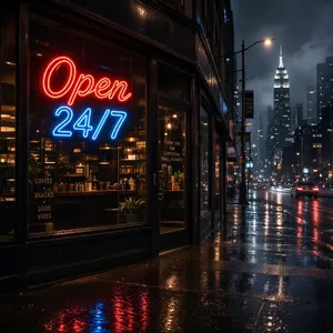 A storefront sign that says 