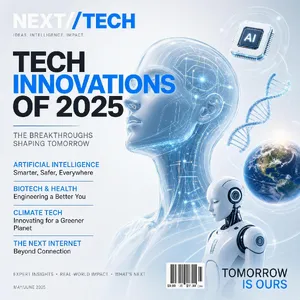 A technology magazine cover featuring the headline 