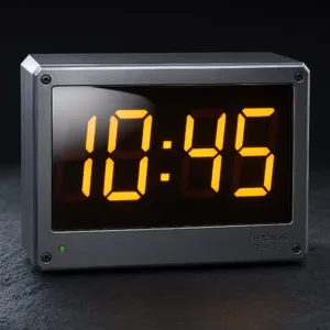 A digital clock display showing the time 