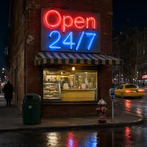 A storefront sign that says 