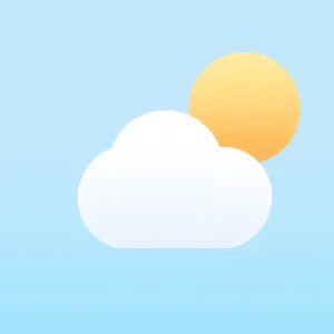 App icon design for a weather app. Minimalist representation of a sun partially behind a stylized cloud, subtle gradient, modern flat style. - Alibaba Qwen-Image-3.0-Pro