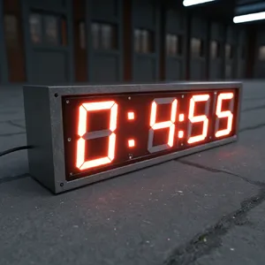 A digital clock display showing the time 