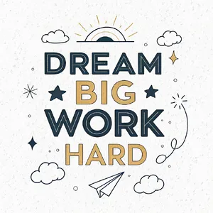 A motivational poster with the quote 