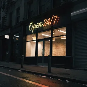 A storefront sign that says 