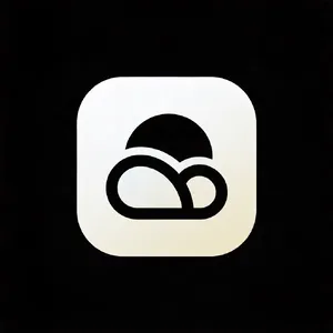 App icon design for a weather app. Minimalist representation of a sun partially behind a stylized cloud, subtle gradient, modern flat style. - Recraft Recraft V4.1