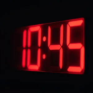 A digital clock display showing the time 
