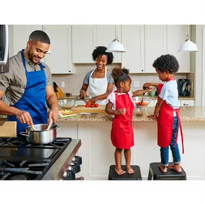 A family cooking together in a kitchen, each person busy with a different task. - Reve Reve Image (Halfmoon)