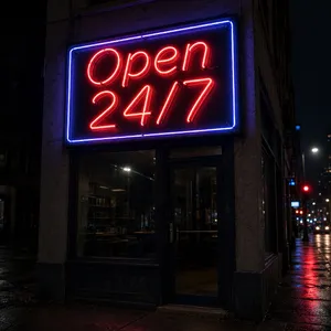 A storefront sign that says 