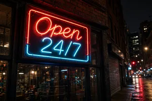 A storefront sign that says 