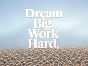A motivational poster with the quote 