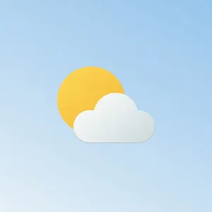 App icon design for a weather app. Minimalist representation of a sun partially behind a stylized cloud, subtle gradient, modern flat style. - XAI Grok Imagine
