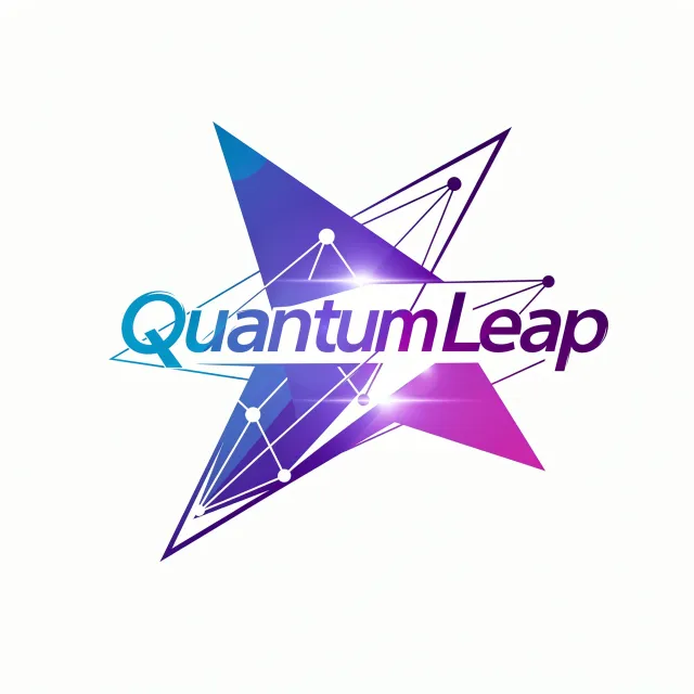 Abstract geometric logo for tech startup 'Quantum Leap', evoking connection & speed… - Black Forest Labs Flux 2 Pro