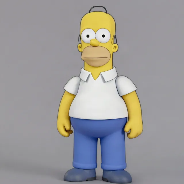 A famous cartoon character (e.g. Homer Simpson) rendered fully photorealistically as if a… - Alibaba Z-Image Turbo