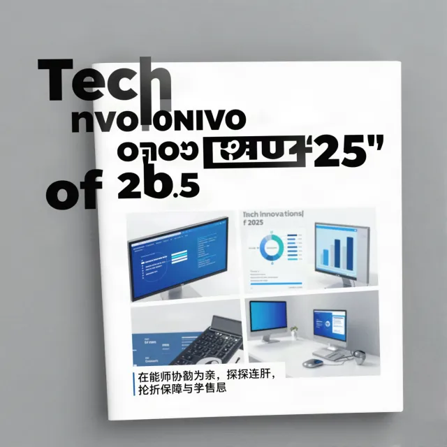 A technology magazine cover featuring the headline "Tech Innovations of 2025," clean… - Alibaba Z-Image Turbo