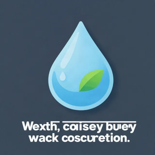 Visual element for an infographic about water conservation. Stylized water droplet icon… - Alibaba Z-Image Turbo