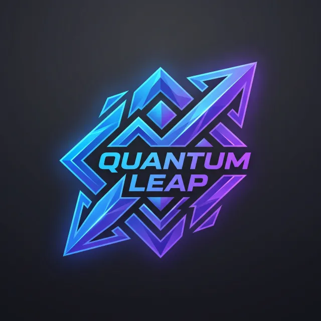Abstract geometric logo for tech startup 'Quantum Leap', evoking connection & speed… - Google Nano Banana 2
