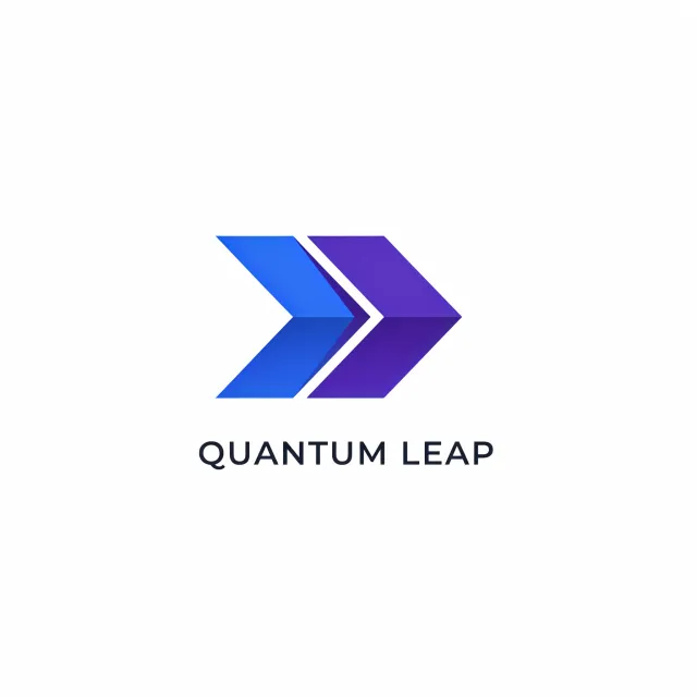 Abstract geometric logo for tech startup 'Quantum Leap', evoking connection & speed… - Ideogram 4.0 (Quality)