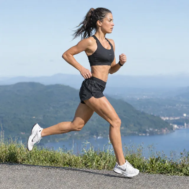 A runner mid-stride in a full-body action shot, limbs in motion and well-defined. - GPT Image 2.5 Flare
