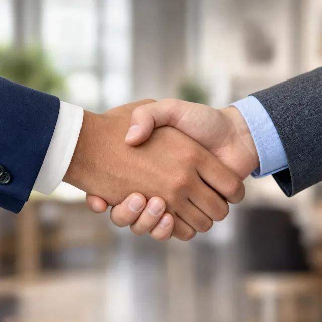 A close-up of two people shaking hands, both hands fully visible with five fingers each… - OpenAI GPT Image 2