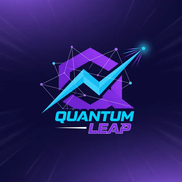 Abstract geometric logo for tech startup 'Quantum Leap', evoking connection & speed… - XAI Grok Imagine (Quality)