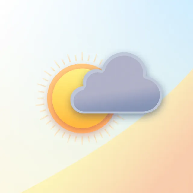 App icon design for a weather app. Minimalist representation of a sun partially behind a… - XAI Grok Imagine (Quality)