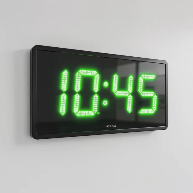 A digital clock display showing the time "10:45" in LED-style numerals, photorealistic… - Black Forest Labs FLUX.1 Kontext Max