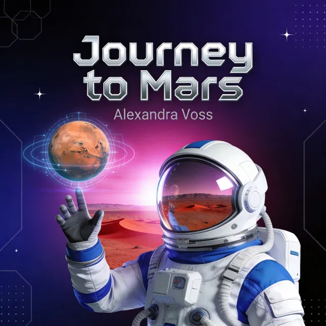 A book cover showing the title "Journey to Mars" along with an astronaut illustration… - Bytedance Seedream 4.5