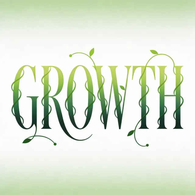 The word 'GROWTH' visualized using stylized plant vines organically forming the letters… - Bytedance Seedream 4.5