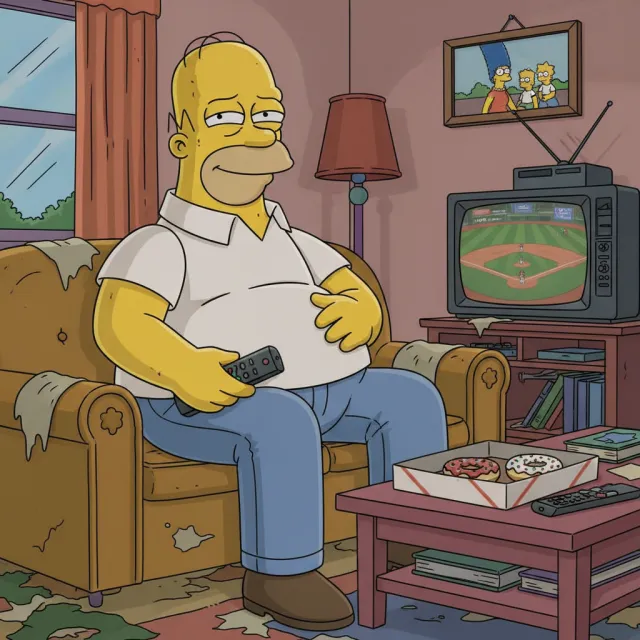 A famous cartoon character (e.g. Homer Simpson) rendered fully photorealistically as if a… - Google Nano Banana (2.5 Flash)