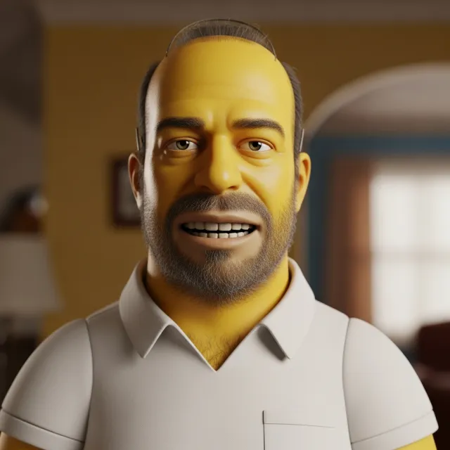 A famous cartoon character (e.g. Homer Simpson) rendered fully photorealistically as if a… - Google Imagen 4.0 Ultra