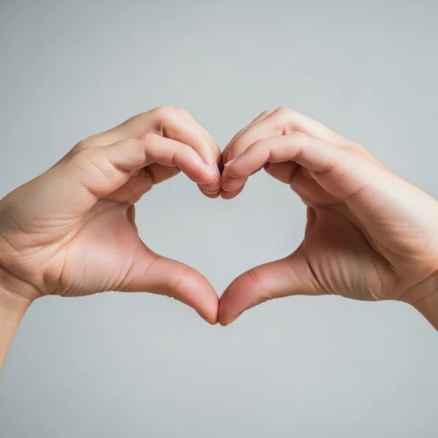 Two hands forming a heart shape together against a plain background - Google Imagen 4.0 Ultra