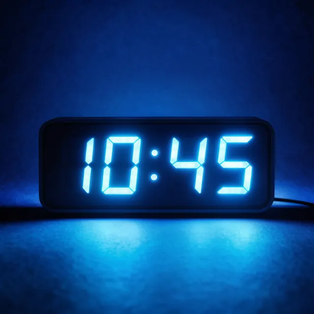 A digital clock display showing the time "10:45" in LED-style numerals, photorealistic… - Krea 2 Large