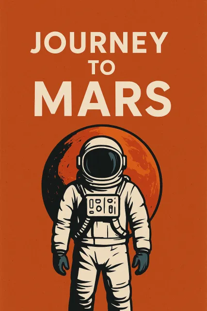 A book cover showing the title "Journey to Mars" along with an astronaut illustration… - OpenAI ChatGPT 4o