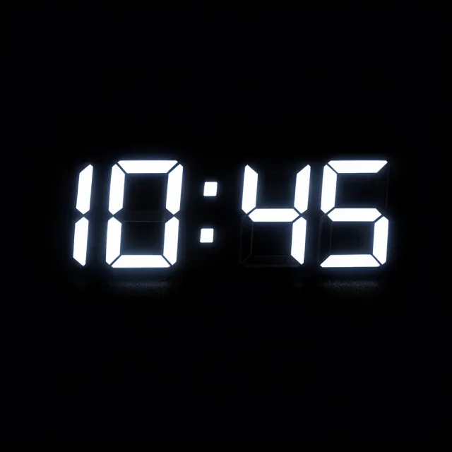 A digital clock display showing the time "10:45" in LED-style numerals, photorealistic… - OpenAI GPT Image 1.5
