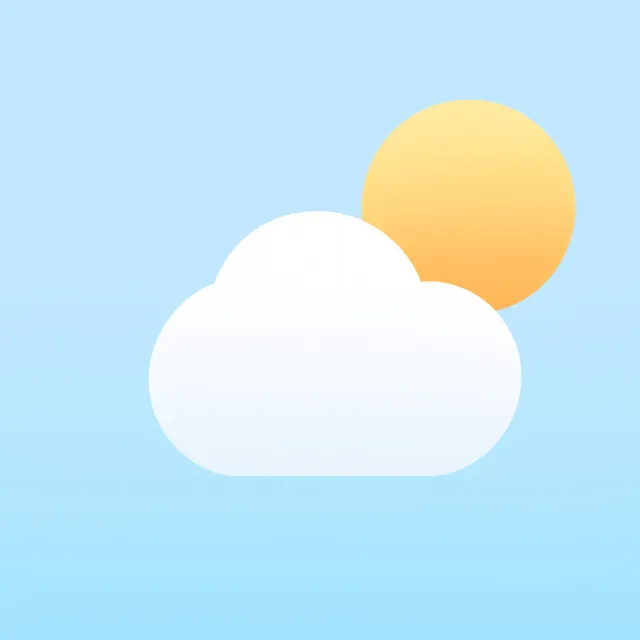 App icon design for a weather app. Minimalist representation of a sun partially behind a… - Alibaba Qwen-Image-3.0-Pro