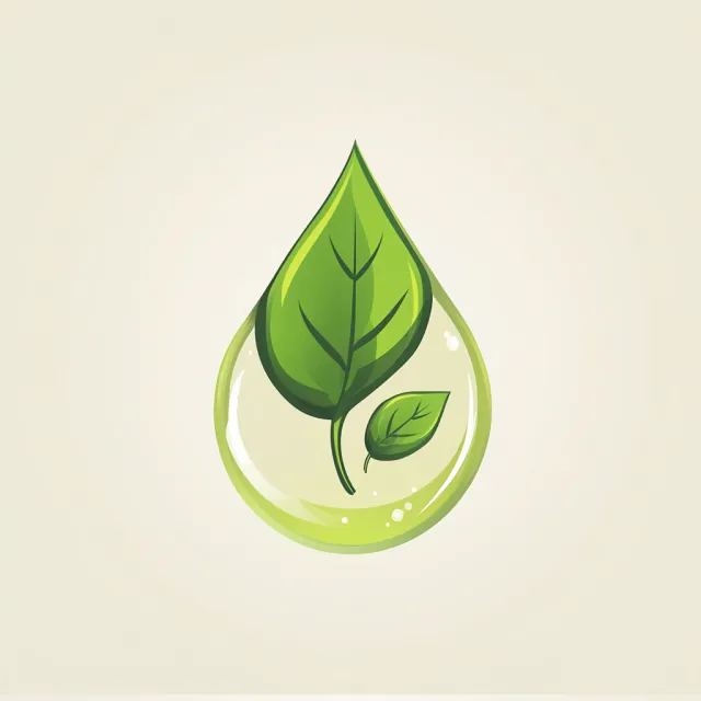 Visual element for an infographic about water conservation. Stylized water droplet icon… - Midjourney V6.1